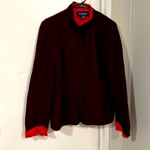 Evan Picone Burgundy and Red Blazer